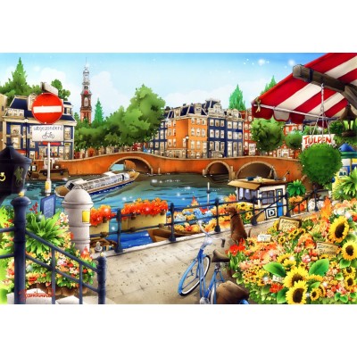 compliance Ass assist Puzzle Amsterdam Bluebird-Puzzle-70143 1500 pieces Jigsaw Puzzles - Towns  and Villages - Jigsaw Puzzle