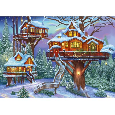 Puzzle Alipson-Puzzle-50003 Maison d'Hiver