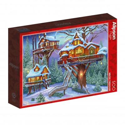 Puzzle Alipson-Puzzle-50003 Winter-Baumhaus