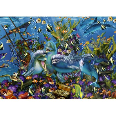 Puzzle Alipson-Puzzle-50032 Dolphins Treasure Ship