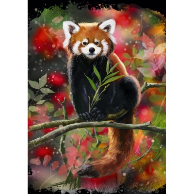 Puzzle Alipson-Puzzle-50035 Panda Roux Assis sur une Branche