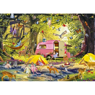 Puzzle Alipson-Puzzle-50050 Camping des Fées avec des Amis de la Forêt