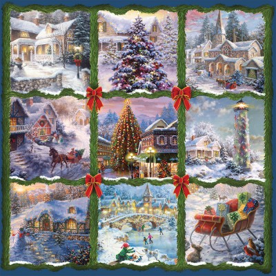 Puzzle Alipson-Puzzle-50056 Neun Weihnachtsaufnäher