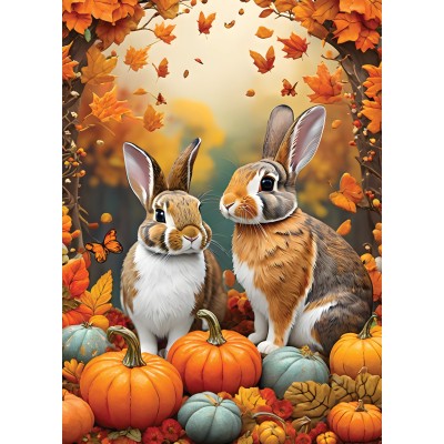 Puzzle Alipson-Puzzle-50126 Autumn Bunnies