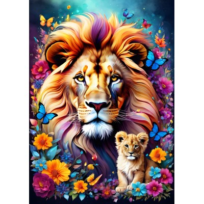 Puzzle Alipson-Puzzle-F-50123 Lions - Maternal Love Collection