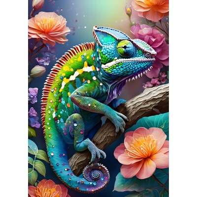 Puzzle Alipson-Puzzle-F-50173 Caméléon Coloré