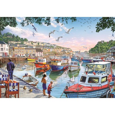 Puzzle Art-Puzzle-4231 The Little Fishermen at the Harbour