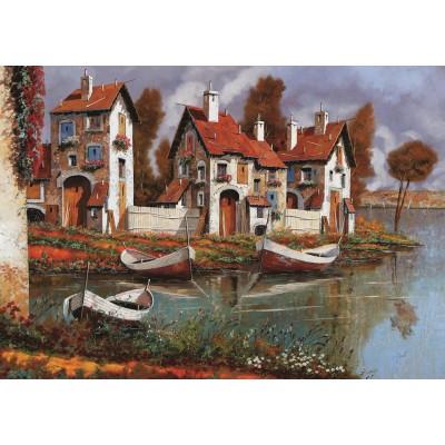 Puzzle Art-Puzzle-4232 Maisons à Cerchio, Italie