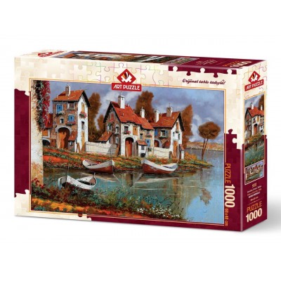 Puzzle Art-Puzzle-4232 Maisons à Cerchio, Italie