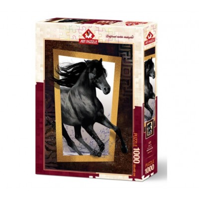 Puzzle Art-Puzzle-4376 Black Horse
