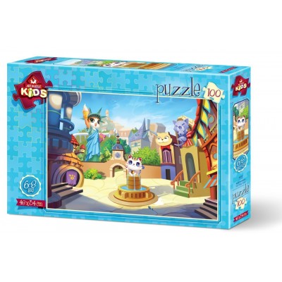 Puzzle Art-Puzzle-4507 The Kitty Town