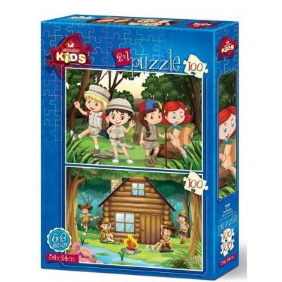 Art-Puzzle-4519 2 Puzzles - Le Camp de Scout