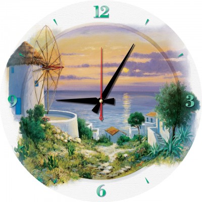 Art-Puzzle-5005 Puzzle-Uhr - Abends in der Ägäis