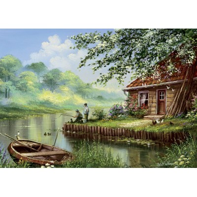 Puzzle Art-Puzzle-5071 Abend-Angelrute