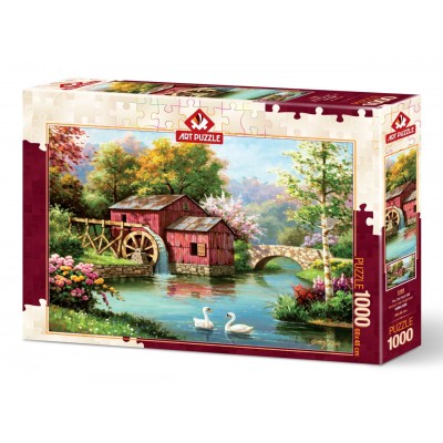 Puzzle Art-Puzzle-5188 Rote Alte Mühle