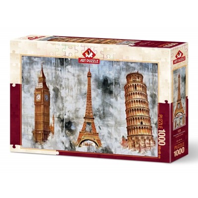 Puzzle Art-Puzzle-5199 Three Cities - Three Towers
