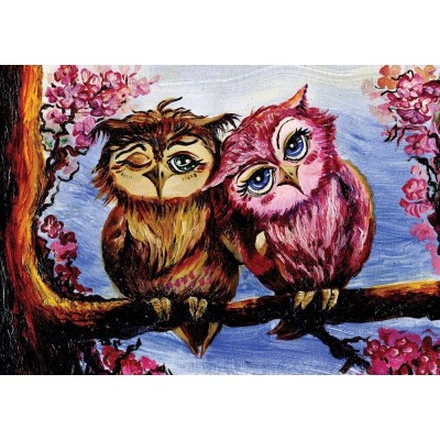 Puzzle Art-Puzzle-5211 Owls in Love