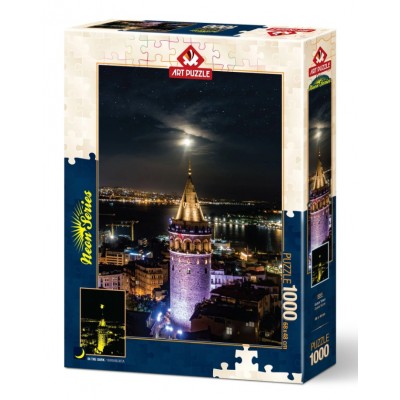 Art-Puzzle-5241 Neon Puzzle - Galata Tower