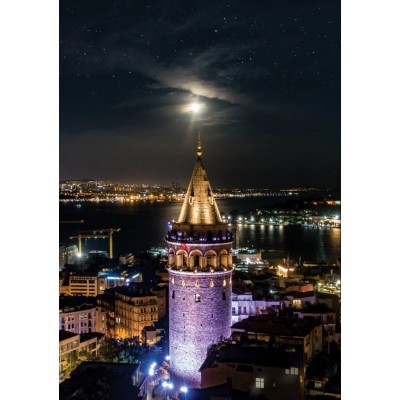 Art-Puzzle-5241 Neon Puzzle - Galata-Turm