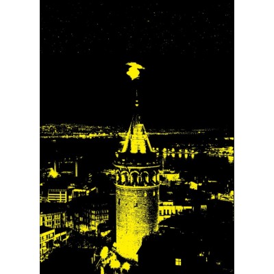 Art-Puzzle-5241 Neon Puzzle - Galata-Turm
