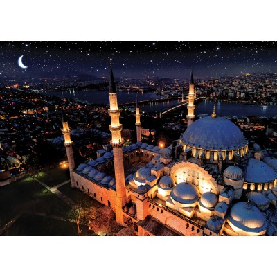 Art-Puzzle-5264 Puzzle Neon - Blaue Moschee