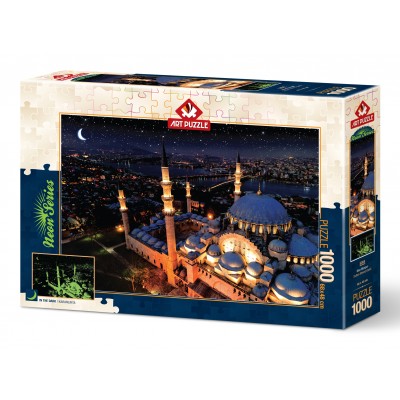Art-Puzzle-5264 Puzzle Neon - Blaue Moschee