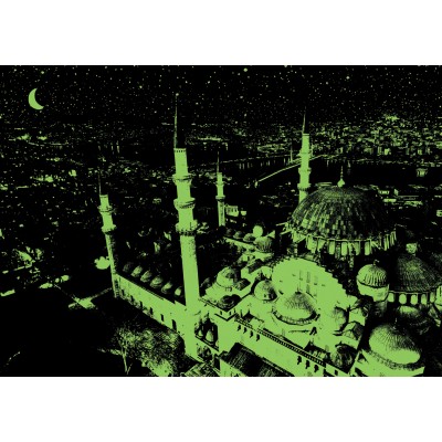 Art-Puzzle-5264 Puzzle Neon - Blaue Moschee