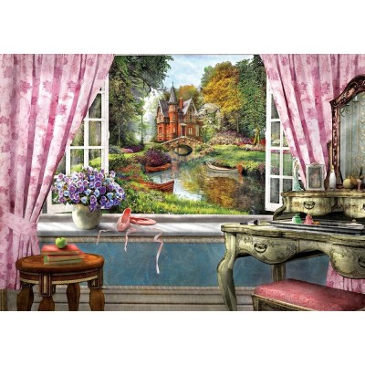 Puzzle Art-Puzzle-5388 Das Schloss in meinem Fenster