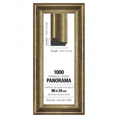 Art-Puzzle-5720 1000 Teile Panoramic Puzzlerahmen - Silber - 4,3 cm