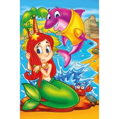 Art-Puzzle-5858 Puzzle en Bois - Sirène et ses Amis