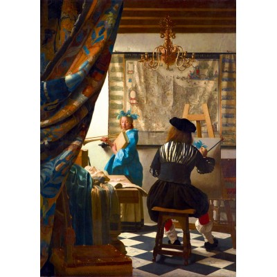 Puzzle Art-by-Bluebird-60083 Johannes Vermeer - Art of Painting, 1668