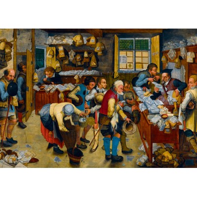 Puzzle Art-by-Bluebird-60085 Pieter Brueghel the Younger - The Tax-collector's Office, 1615