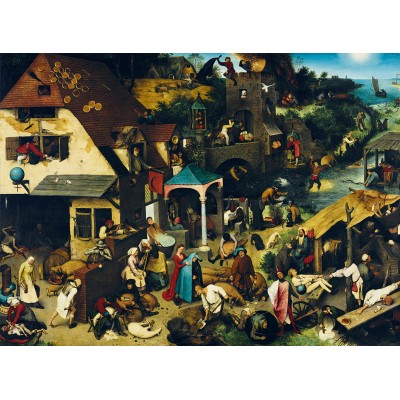 Puzzle Art-by-Bluebird-60159 Pieter Bruegel - Proverbes Flamands, 1559, 1559