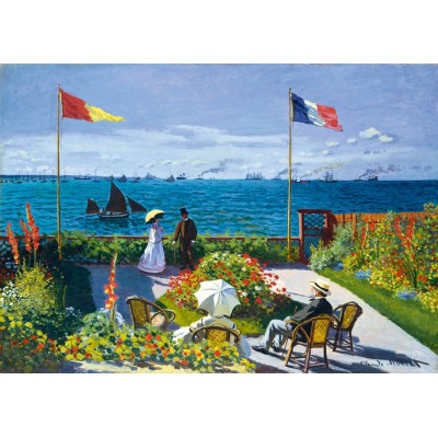 Puzzle Art-by-Bluebird-F-60238 Claude Monet - Garden at Sainte-Adresse, 1867