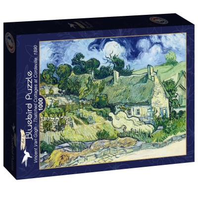 Puzzle Art-by-Bluebird-F-60303 Vincent Van Gogh - Thatched Cottages at Cordeville, 1890