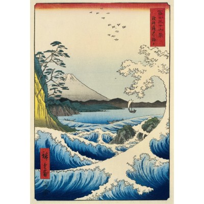 Puzzle Art-by-Bluebird-F-60308 Utagawa Hiroshige - The Sea at Satta, Suruga Province, 1859