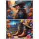 2 Puzzles - Cowgirl and Boots - Far West Collection