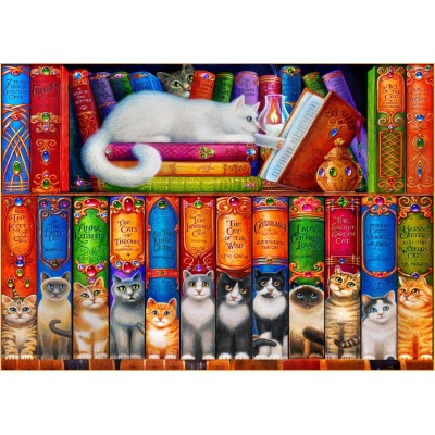 Puzzle Bluebird-Puzzle-70396 Cat Bookshelf