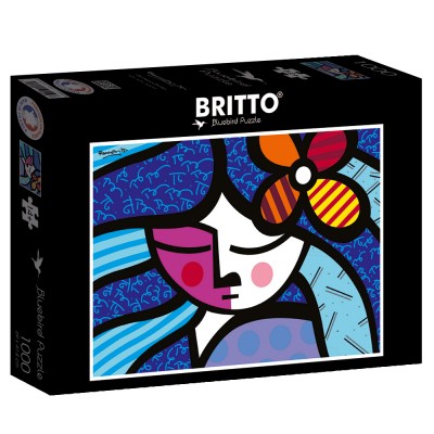Puzzle Bluebird-Puzzle-F-90019 Romero Britto - Girl with flower