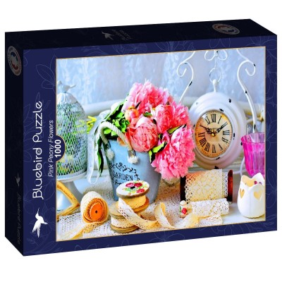Puzzle Bluebird-Puzzle-F-90261 Pink Peony Flowers