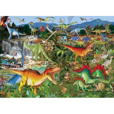 Puzzle Bluebird-Puzzle-F-90322 Explorers and Dinosaurs