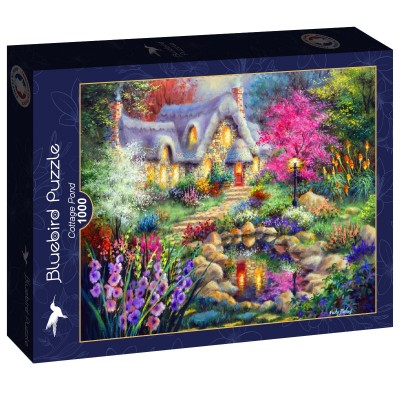 Puzzle Bluebird-Puzzle-F-90351 Cottage Pond