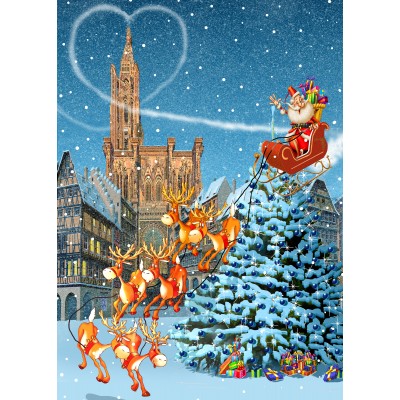 Puzzle Bluebird-Puzzle-F-90410 Cathédrale de Strasbourg à Noël