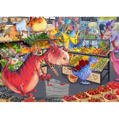 Puzzle Bluebird-Puzzle-F-90471 Shopping des Dinosaures