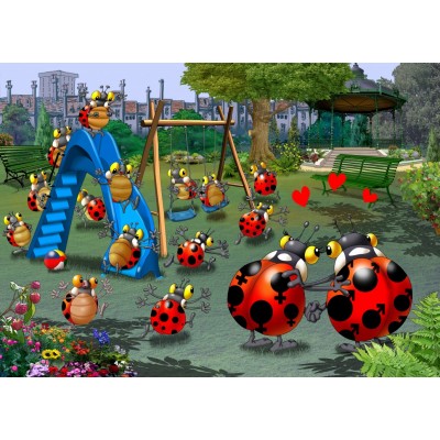 Puzzle Bluebird-Puzzle-F-90472 Coccinelles au Parc