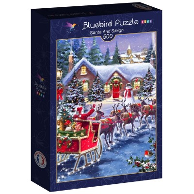 Puzzle Bluebird-Puzzle-F-90519 Santa And Sleigh