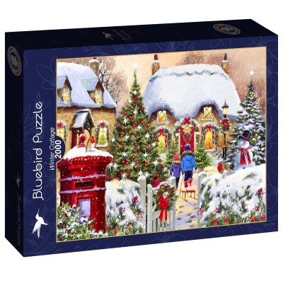 Puzzle Bluebird-Puzzle-F-90520 Winter Cottage