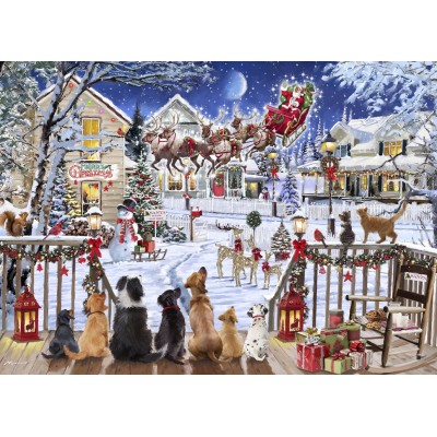 Puzzle Bluebird-Puzzle-F-90534 Pets on Porch