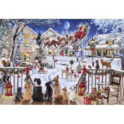 Puzzle Bluebird-Puzzle-F-90535 Pets on Porch