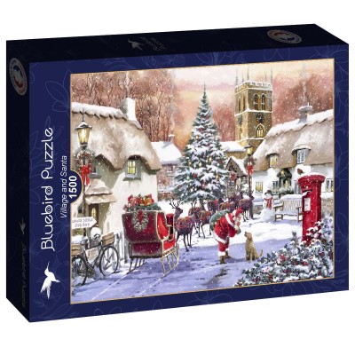 Puzzle Bluebird-Puzzle-F-90536 Village and Santa